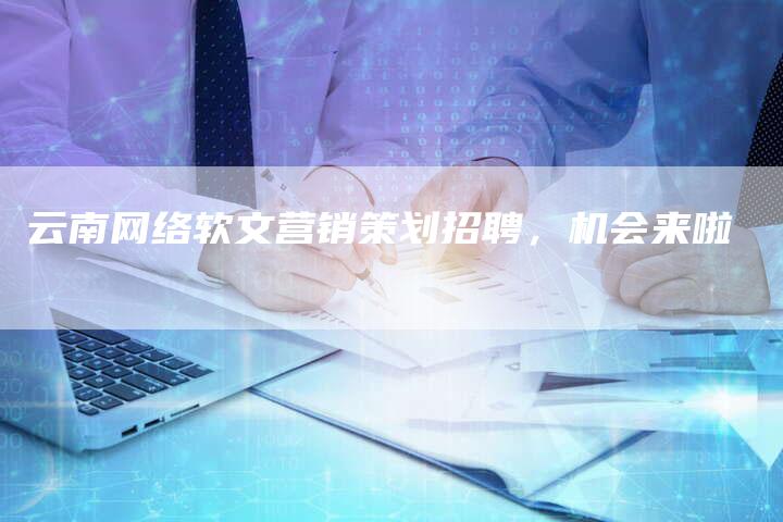 云南网络软文营销策划招聘，机会来啦